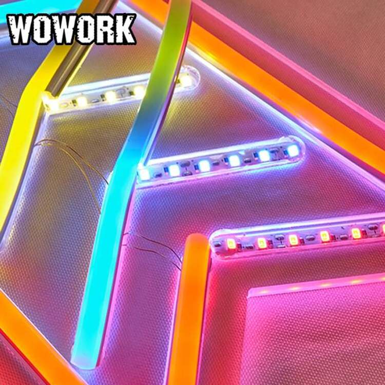 WOWORK Drop Shipping large personalised Customized gaming zone wall decoration led neon sign light for pc game decor