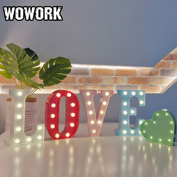 2024 WOWORK LED strings marquee letters wall hanging for festival party rental