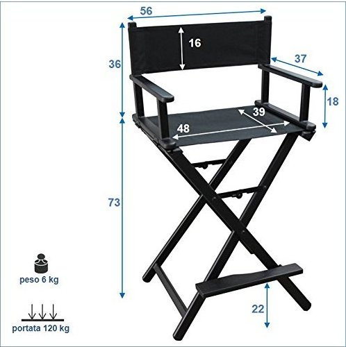 Professional Factory Makeup Artist Chair Movie Studio Director Beauty Salon Chair