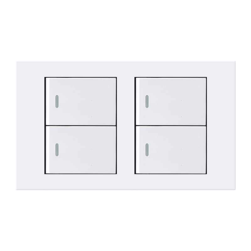 American EU 146 four position 10A wall modern light switches and socket PC white decorative panel electrical switch