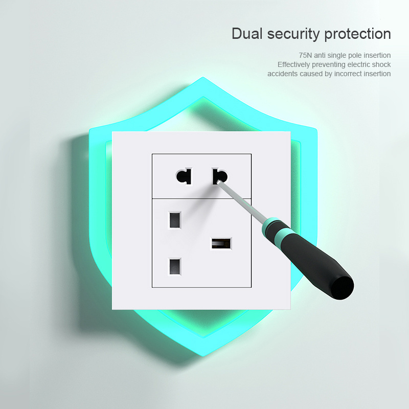 European Standard 86 Type Wall Switch, Italian Socket, Two Position Dual Connection Dual Control Switch, 16A, Italian 250V LUFI