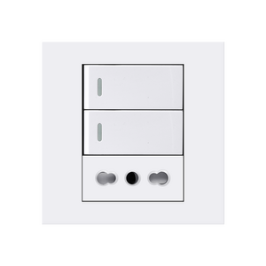 European Standard 86 Type Wall Switch, Italian Socket, Two Position Dual Connection Dual Control Switch, 16A, Italian 250V LUFI