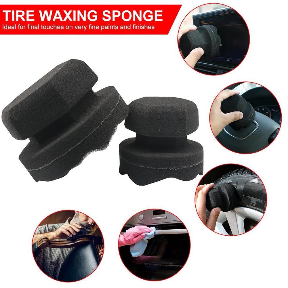 BONNO Car Polishing Waxing Sponge Hexagonal Grip Applicator Car Detailing Hand Tire Wax Sponge High Density Foam Sponge For Auto