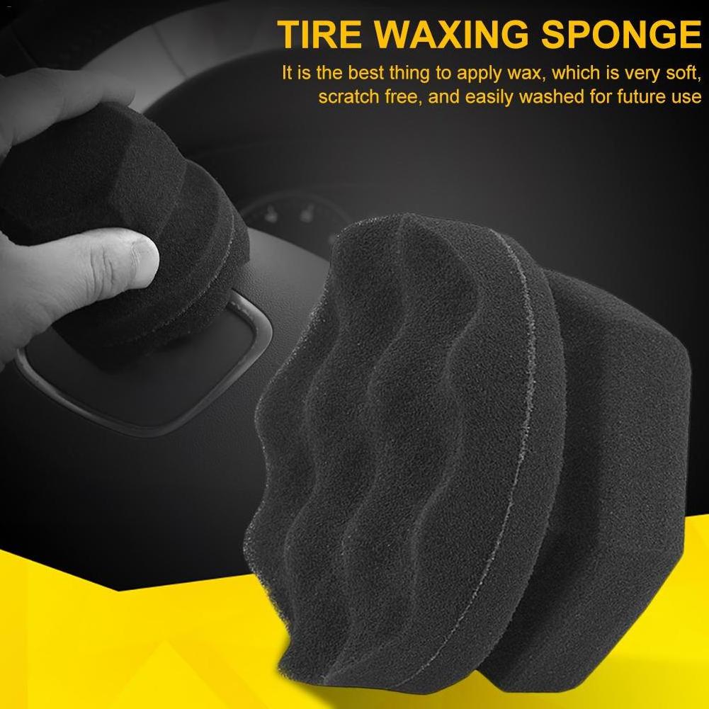 BONNO Car Polishing Waxing Sponge Hexagonal Grip Applicator Car Detailing Hand Tire Wax Sponge High Density Foam Sponge For Auto