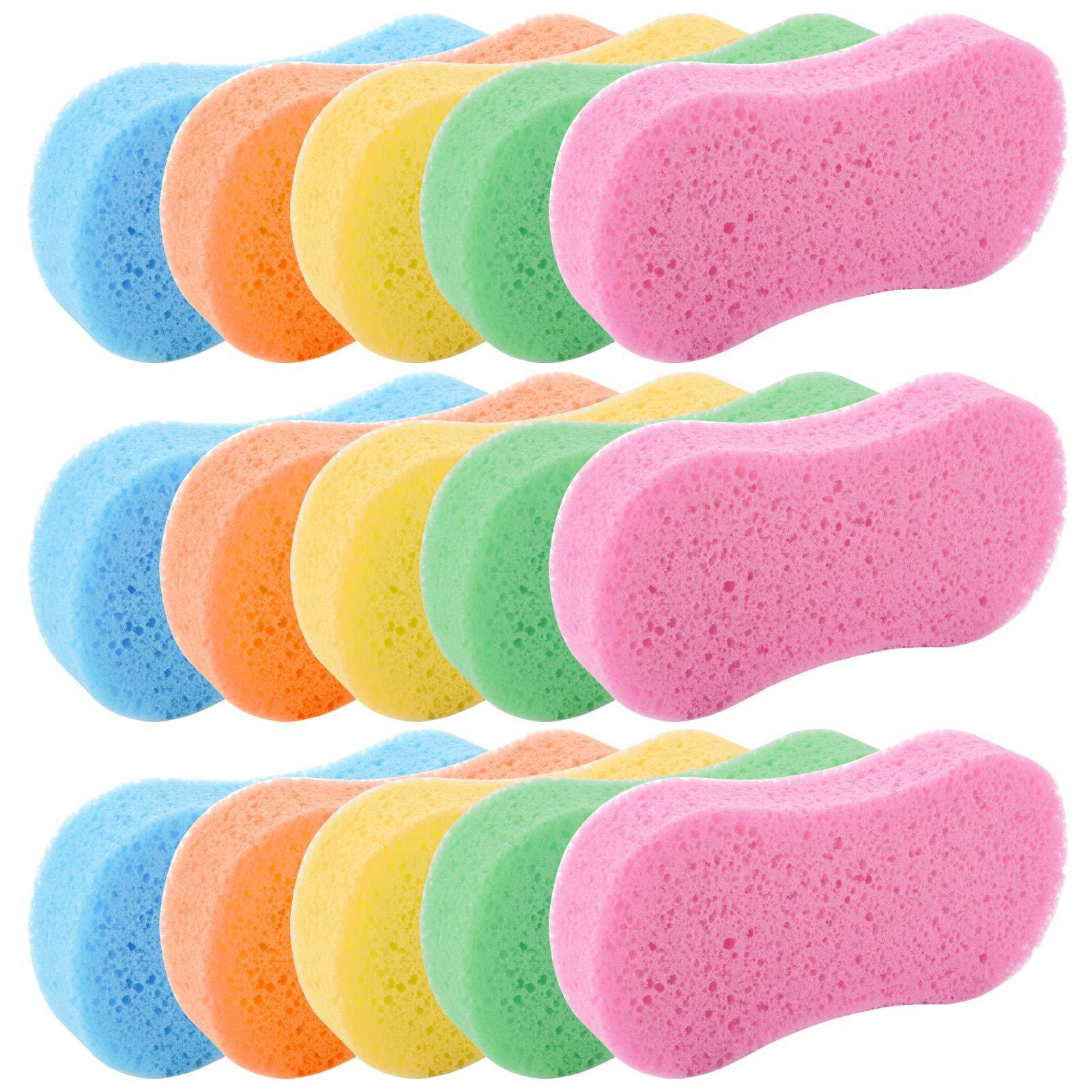 BONNO Car Wash Sponges Handy Cleaning Scrubber Washing Sponge Pads for Cars and Kitchen with Vacuum Compressed Packing