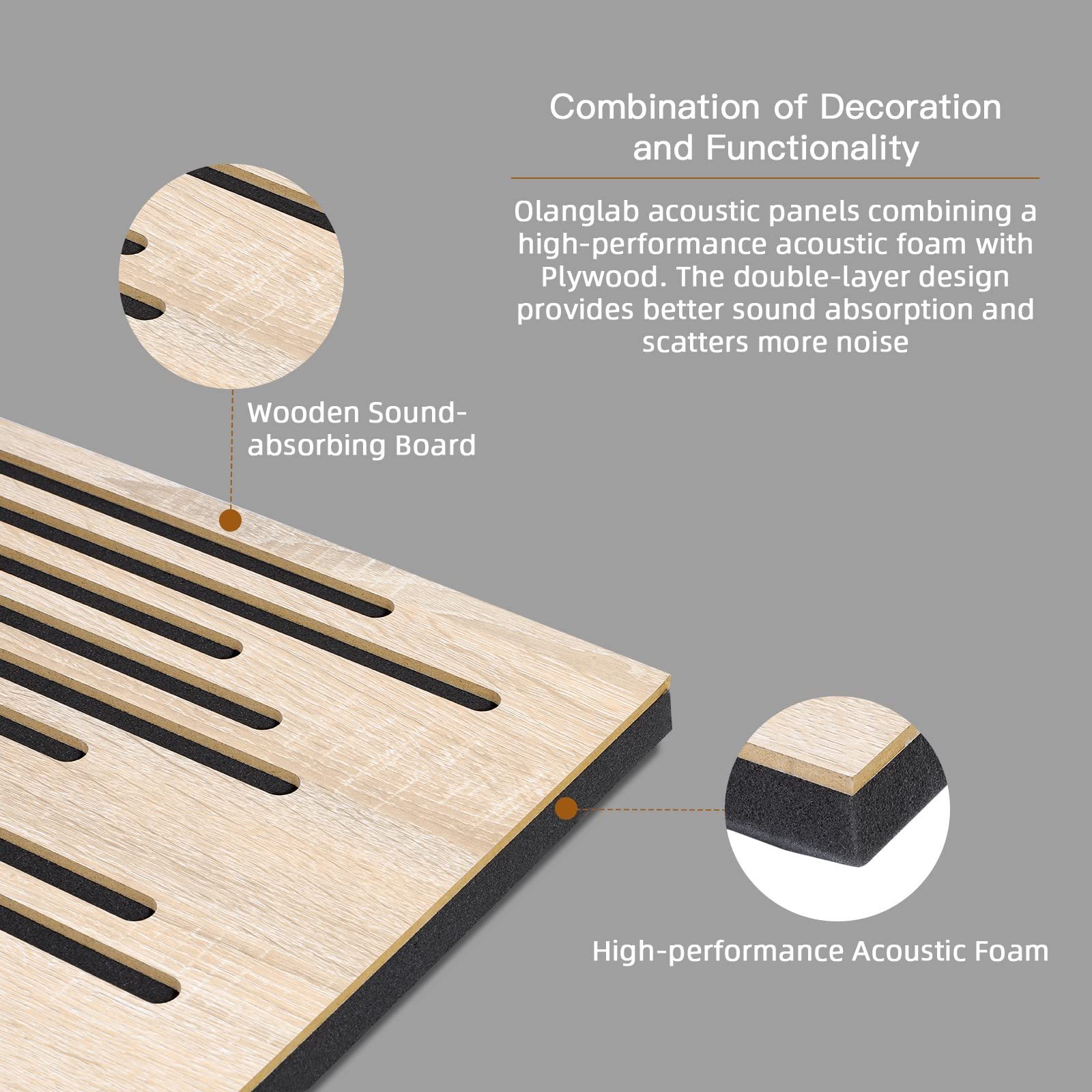 Acoustic Wooden Wall Panels Soundproof Wood Slat Acoustic Wall Panels Acoustic Slatted Panels