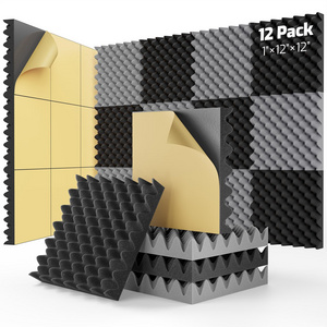 Quick-Recovery Soundproofing Panels Self-Adhesive High Density Flame Retardant Acoustic Foam Egg Crate Sound proof Foam Panels