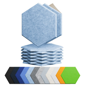 High Density Acoustic Panels Self Adhesive Sound Proof Foam Sound Acoustic Foam Panel 12X10.23X0.4 Inch Hexagon Wall Panels