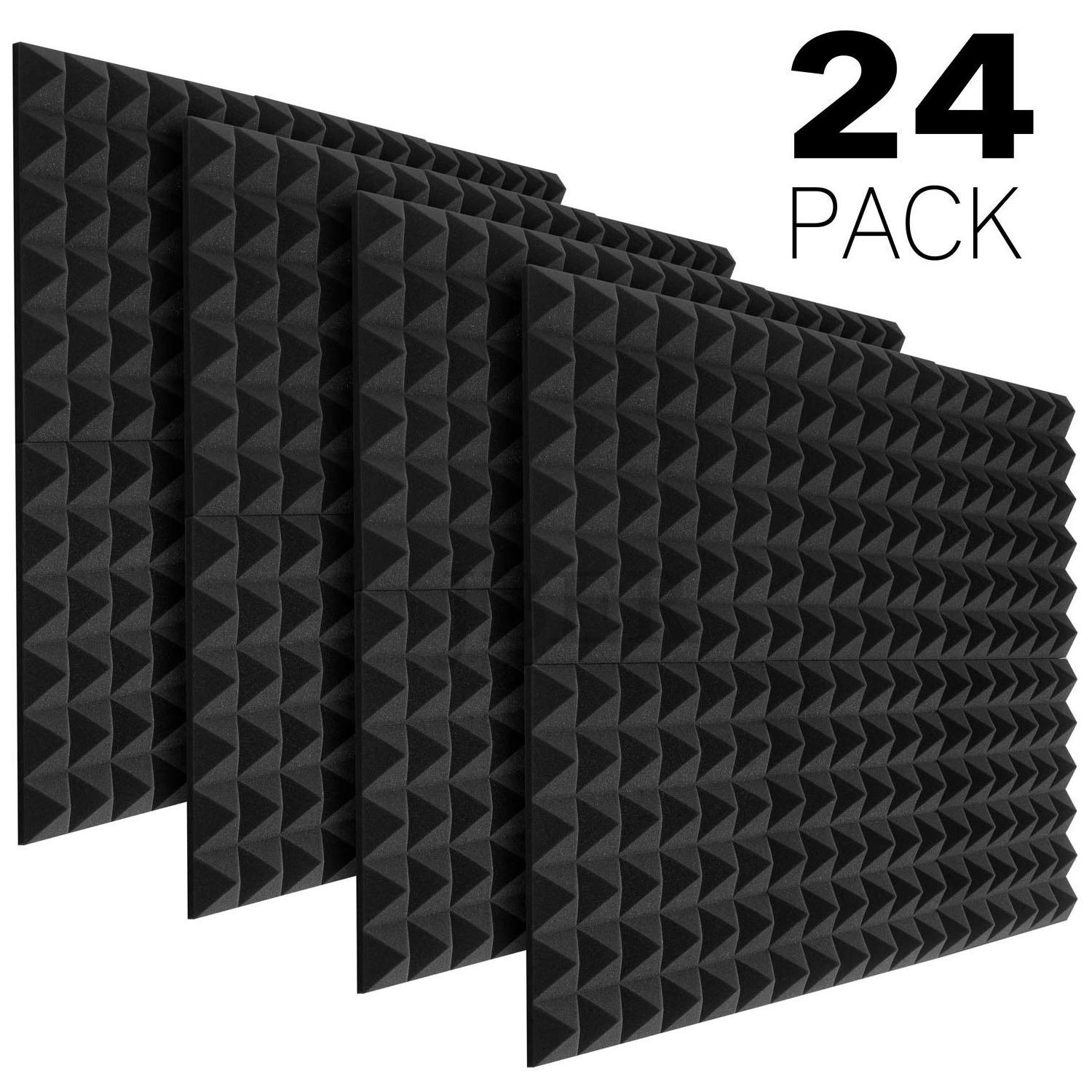 Acoustic Foam 2" X 12" X 12" Pyramid Sound Absorbing Panel ...