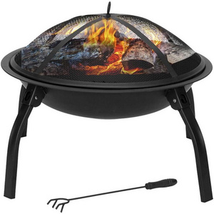 Fire Pits/Outdoor Heater/Fire Pits for Outside - Steel BBQ Grill 22 inch Fire Poker for Camping, Picnic, Backyard, Garden