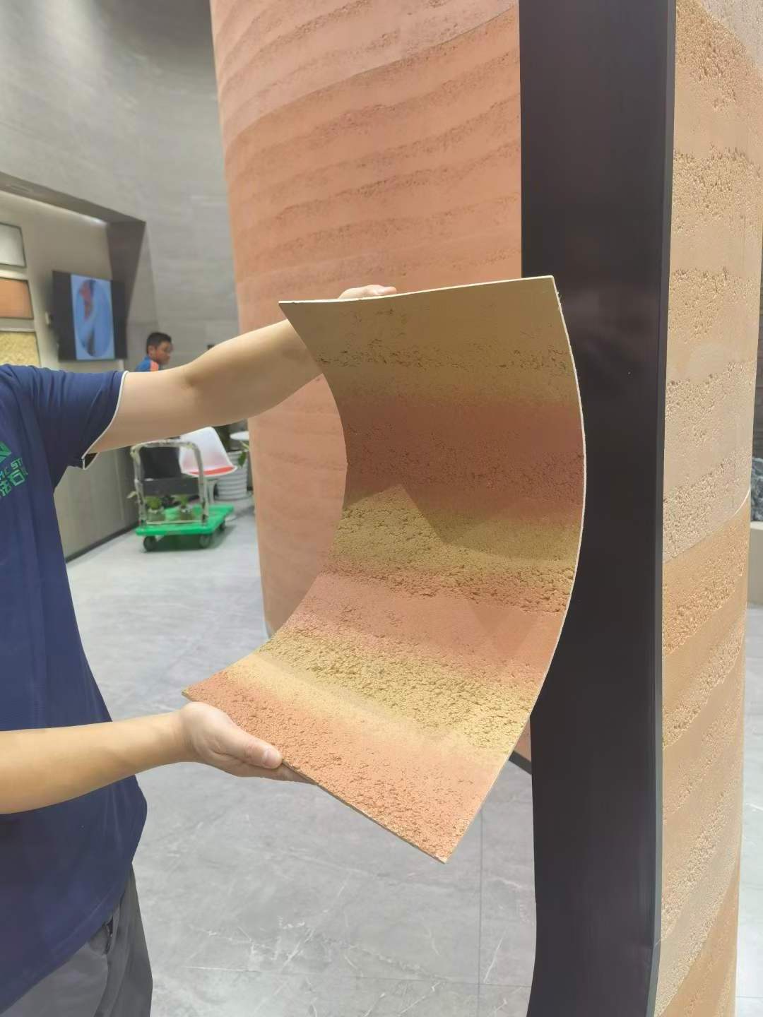 Effective Modified Cladding Bendable MS Rammed Earth Board For Interior and Exterior Wall Decoration