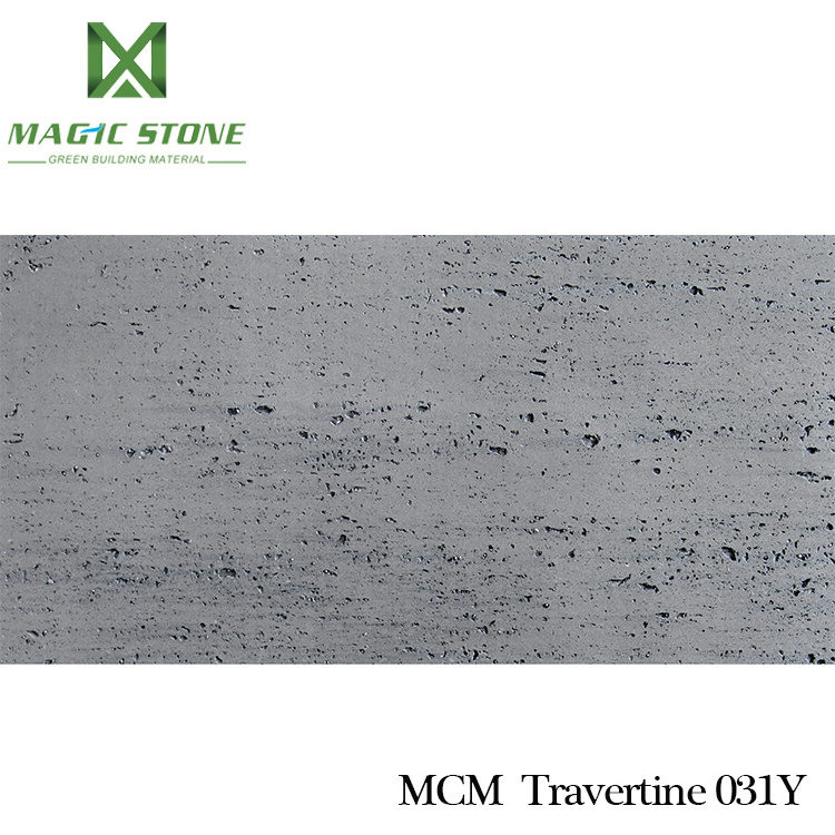 MCM Dark Grey Travertine Amti-Slip Villa Commercial High Building Interior Stone