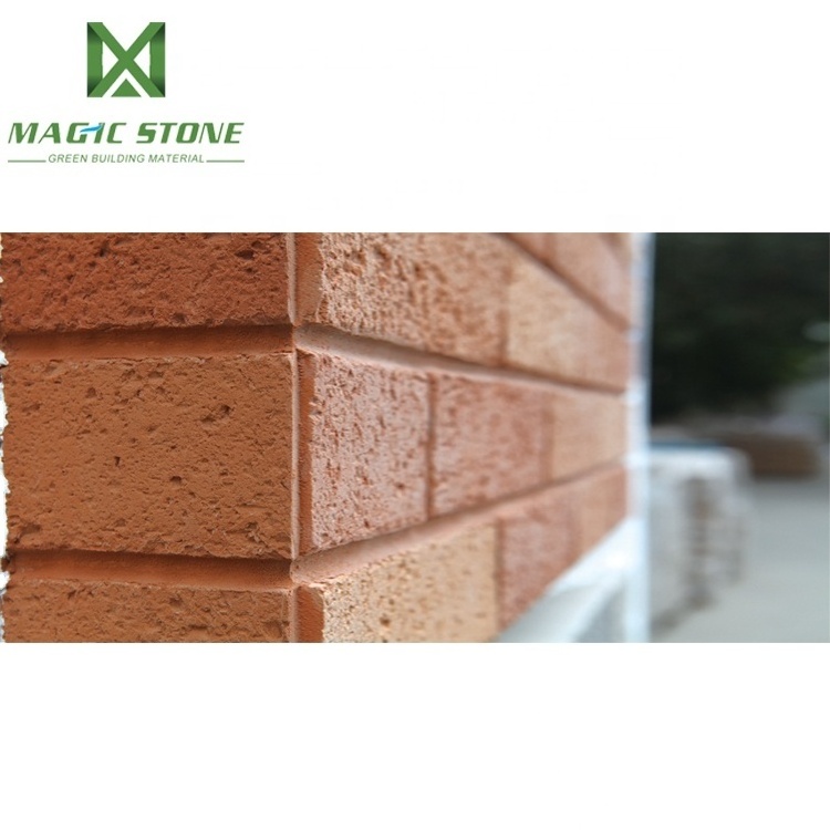 Mcm Lightweight Red Soft Face Flexible Facing Brick For Wall Decoration