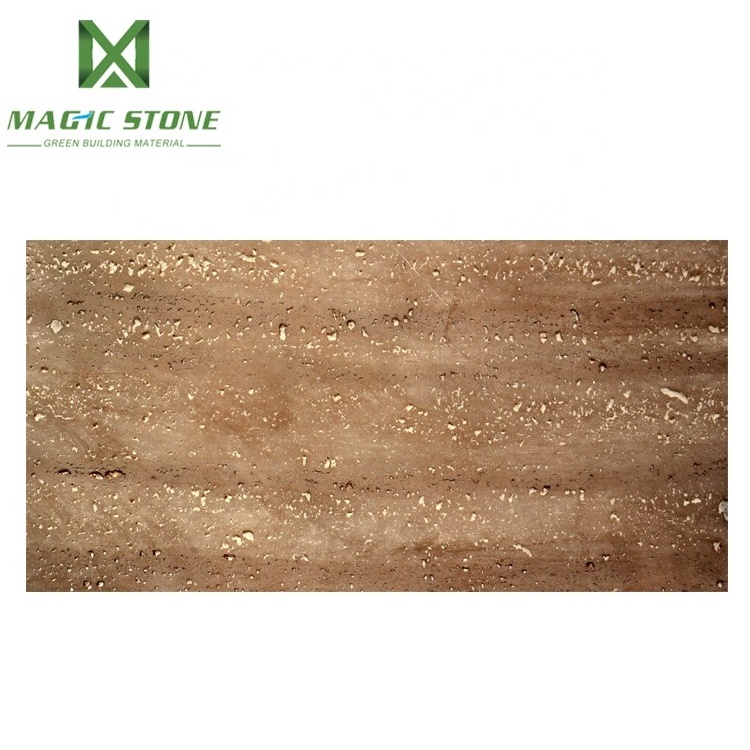 Wall And Floor Decoration MCM Artificial Stone Golden Travertine Flexible Clay Marble Natural Stone