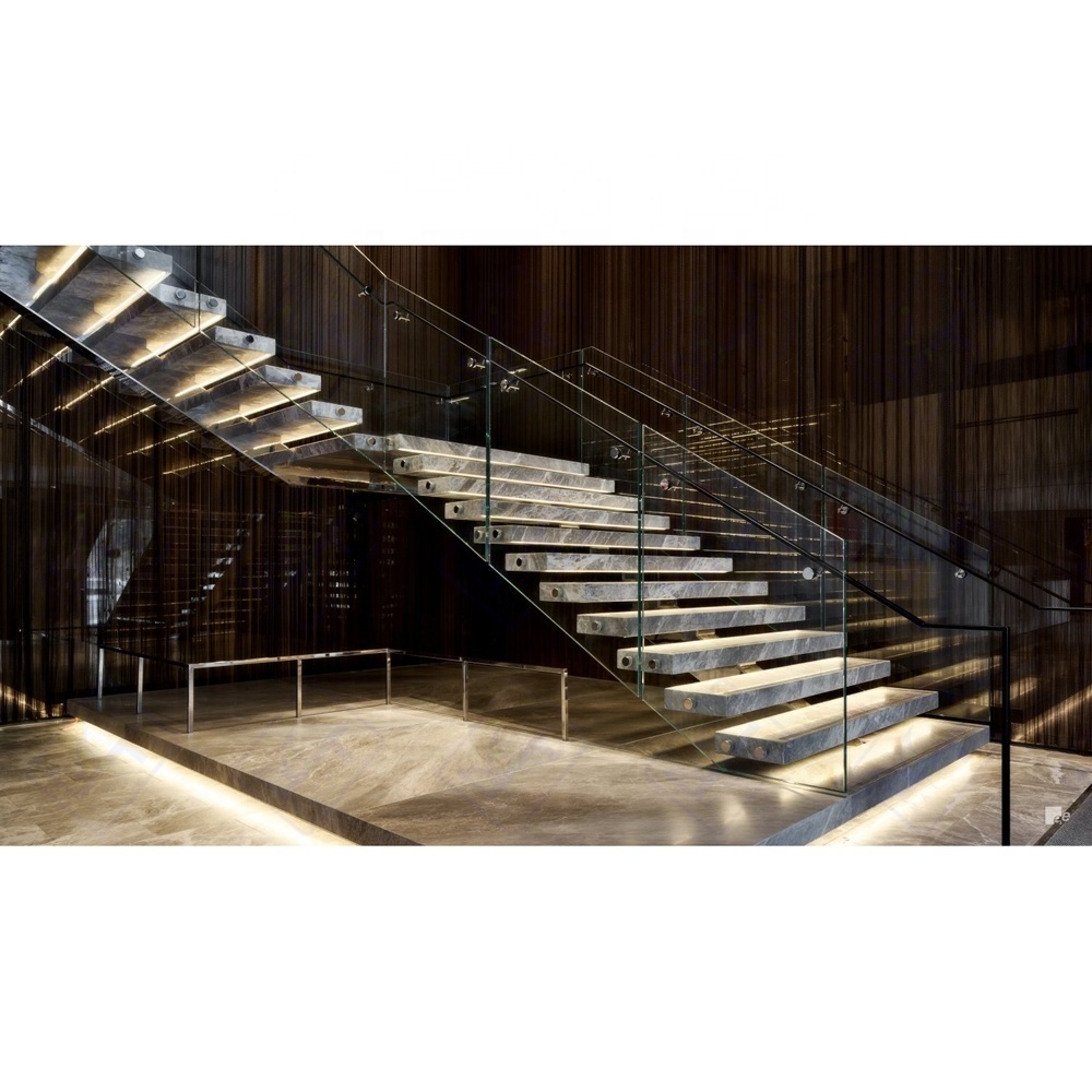 stainless steel glass staircase,stainless steel stair,glass staircase