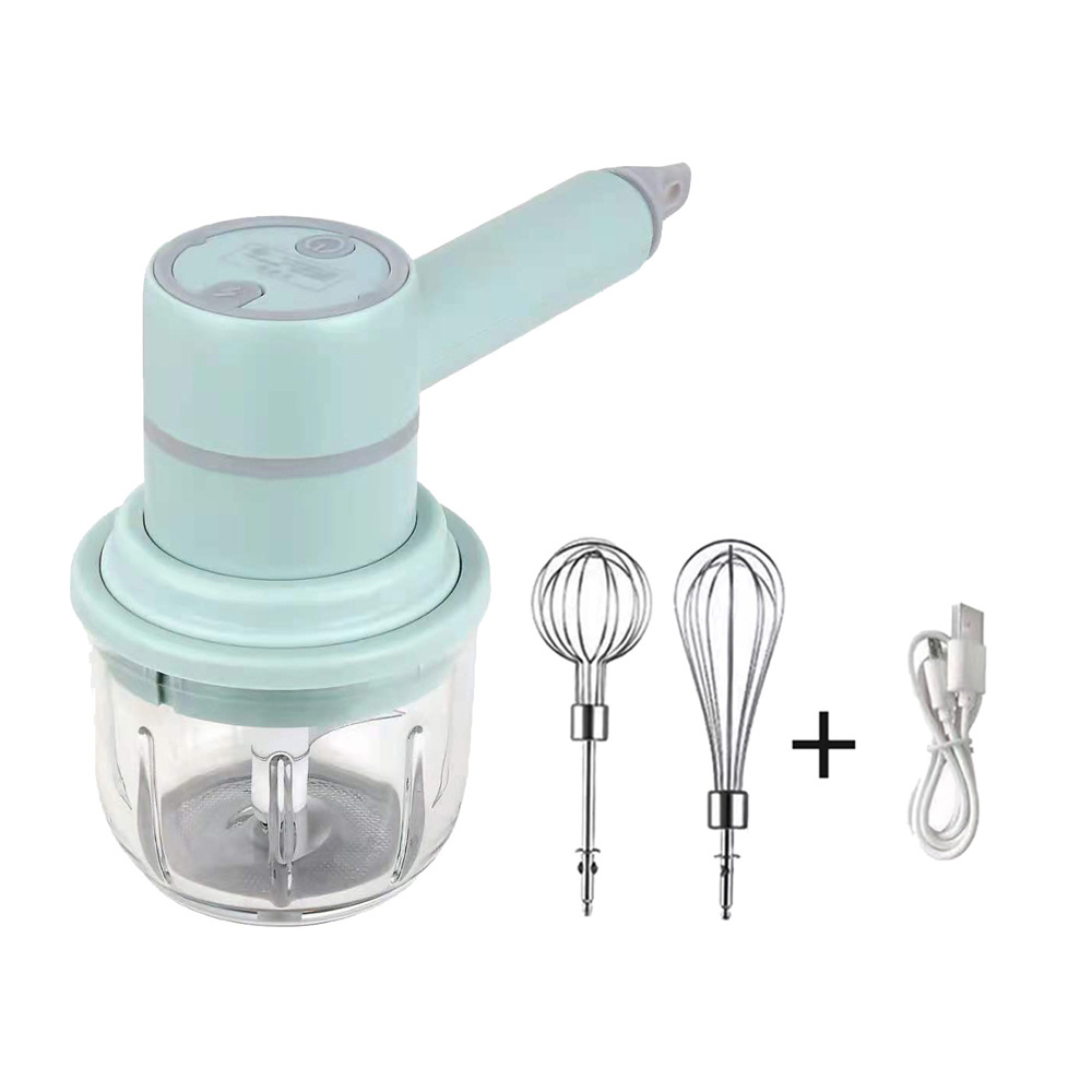 Electric Rechargeable Cordless Hand Mixer Chopper Masher Mincer Portable Food Processor For Garlic Pepper Chili Onion Meat Spice