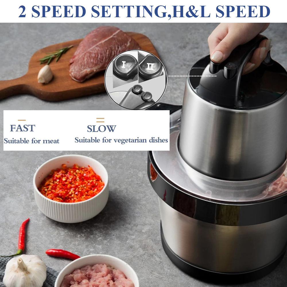 Heavy duty powerful commercial multi-function stainless steel meat grinder kitchen food processor