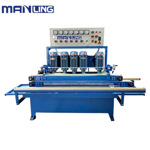 6 Spindles Automatic Straight-line Beveling Horizontal Glass Edging Polishing Grinding Machine/ Biseladora De Vidrio