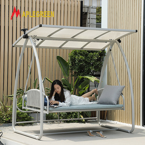 Modern outdoor kids hammock swings set three- seat aluminium hanging chair outdoor garden patio swing chair