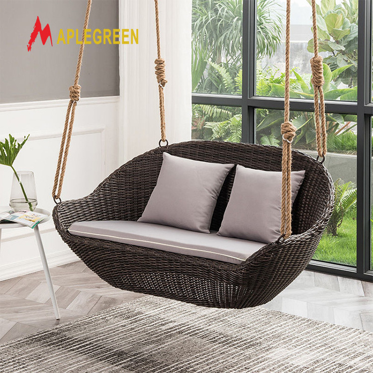 Modern Outdoor Rattan Furniture Garden Patio Swings Set with Hanging Chair Hammock Swing Chair