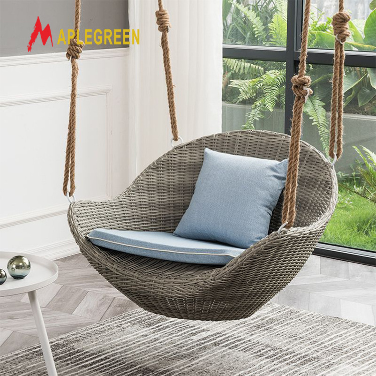 Modern Outdoor Rattan Furniture Garden Patio Swings Set with Hanging Chair Hammock Swing Chair