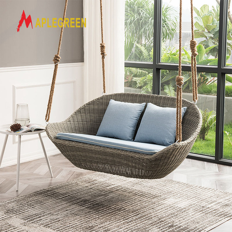 Modern Outdoor Rattan Furniture Garden Patio Swings Set with Hanging Chair Hammock Swing Chair