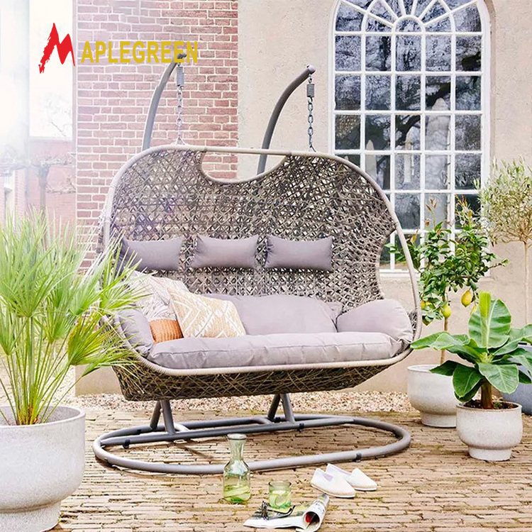 Modern Outdoor Hammock Swings Set Three-Seat Aluminium Hanging Chair for Garden Patio Patio Swing Chair