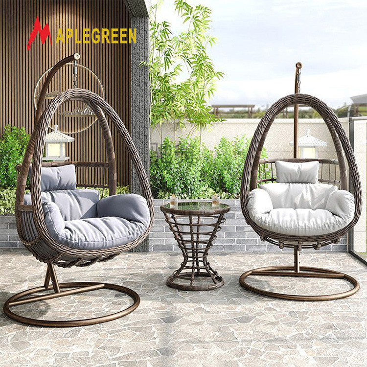 Modern Outdoor patio garden furniture swings egg chair Aluminium Hanging Chair for Garden Patio Patio Swing Chair