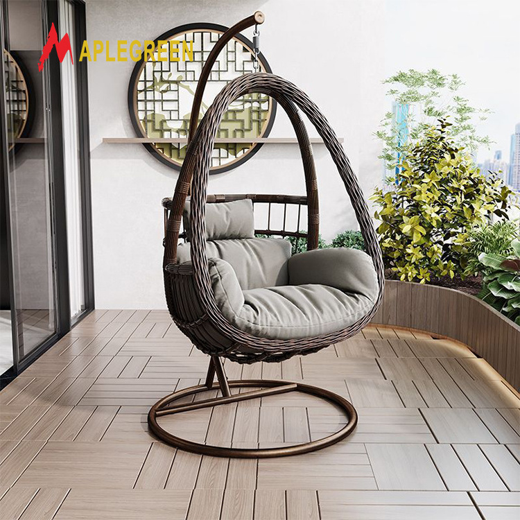 Modern Outdoor patio garden furniture swings egg chair Aluminium Hanging Chair for Garden Patio Patio Swing Chair