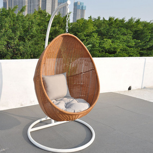 Custom High Quality Modern Leisure Garden Rocking Chair Outdoor Furniture Metal Egg Hanging Swing Chair