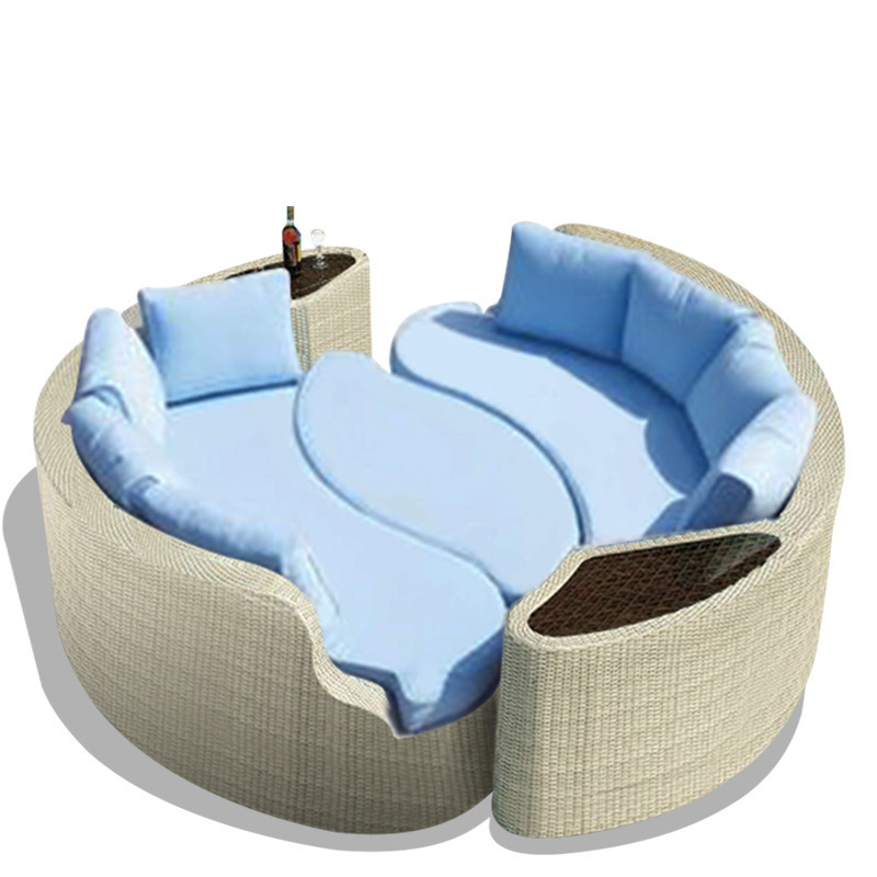 Luxury Patio Sofa Sets Outdoor Furniture Garden Patio Leisure Furniture Set Semi Circle Outdoor Rattan Sofa set