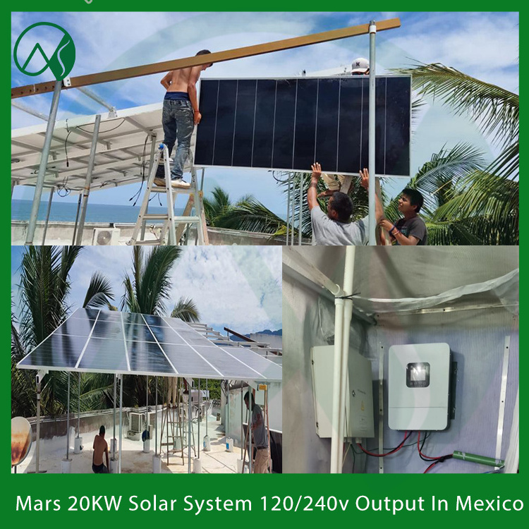 20kw off grid solar power system 100kva 10kw complete hybrid set kit home offgrid off-grid electric car charging station powered