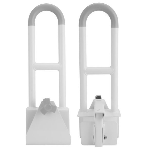 Adjustable Bath Safety Equipment-Bathtub Grab Bar Accessories with Hand Grip for Elderly or Disabled Shower Support Rail