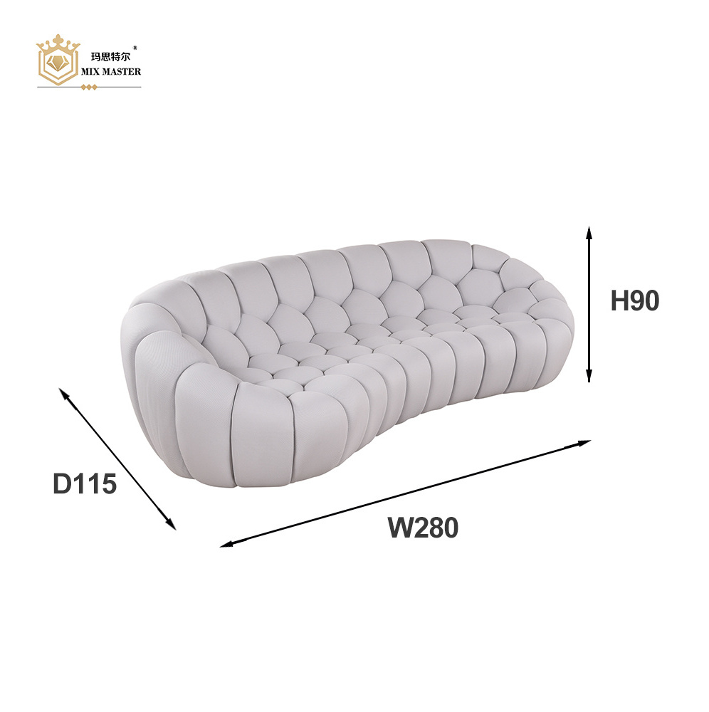 Designer Classic Fashion Four Seats Fabric  Lazy  Bubble Sofas For Living Room