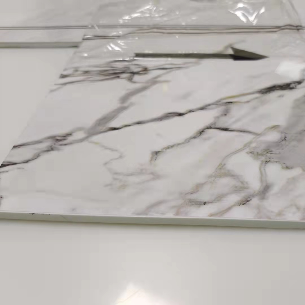 PVC Marble Alternative Board UV Coating Imitation Plastic Marble Sheet For Wall Panel  Floor Decoration