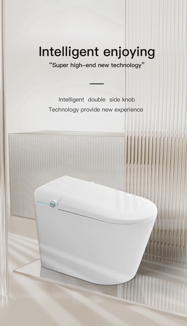 Floating Premium Wares One-Piece Smart Toilet With Warm Cover Seat