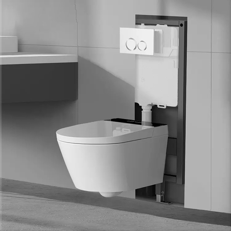 Wall Hung Toilet Tanks Frame Hidden Water Saving Plastic HDEP+EPS Tank Toilet Cistern Dual Flush