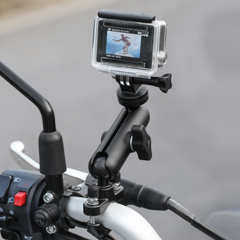 Motowolf Motorbike Handlebarl 360 Degree Rotation Stable Universal Camera Mount Stand For Scooter