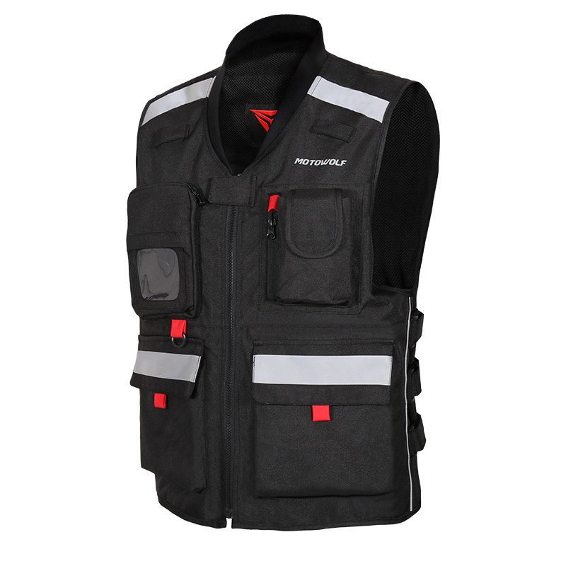 Motowolf Customer Professional Motorcycle Motor Reflective Vest With CE Protective Gear