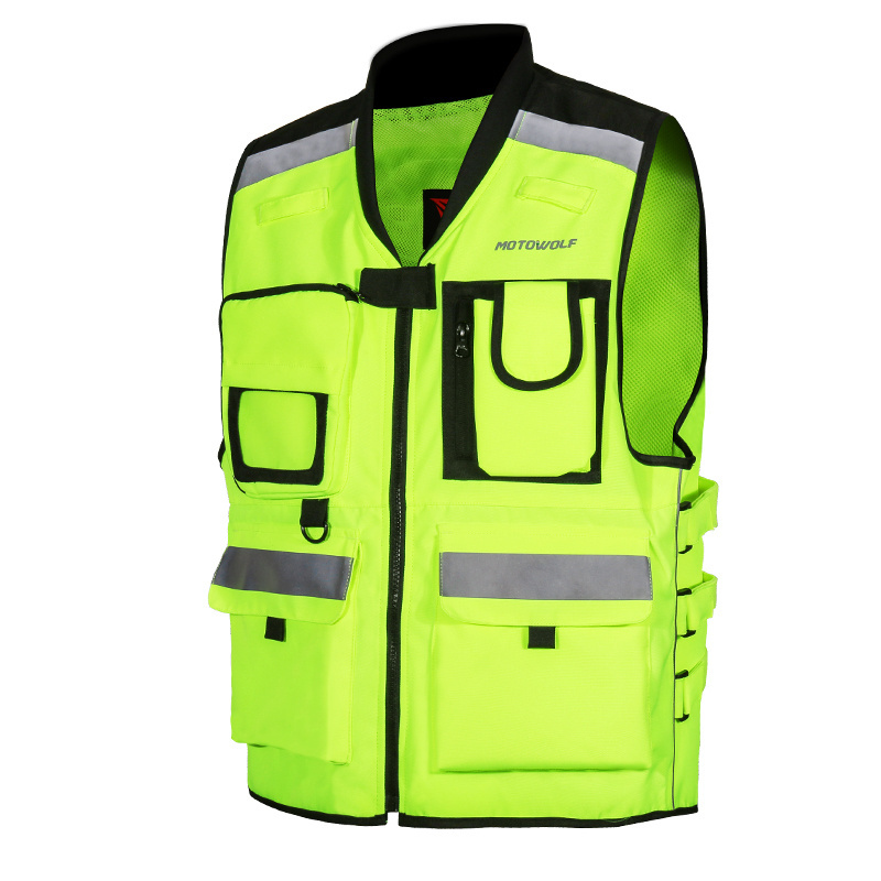 Motowolf Customer Professional Motorcycle Motor Reflective Vest With CE Protective Gear