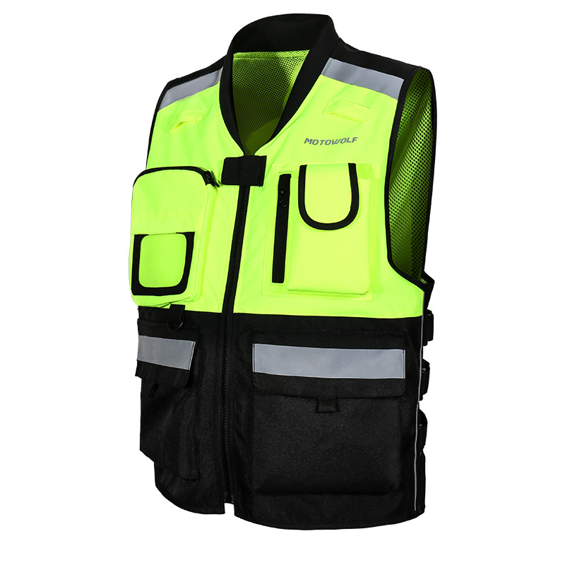 Motowolf Customer Professional Motorcycle Motor Reflective Vest With CE Protective Gear