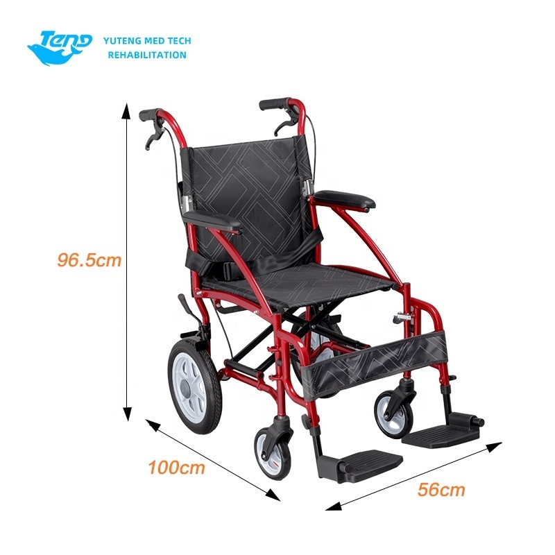 Small Tire Portable Lightweight Wheel Chair Safe and Durable Manual Foldable Wheelchair