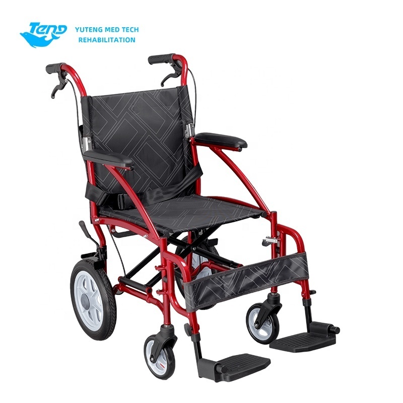 Small Tire Portable Lightweight Wheel Chair Safe and Durable Manual Foldable Wheelchair