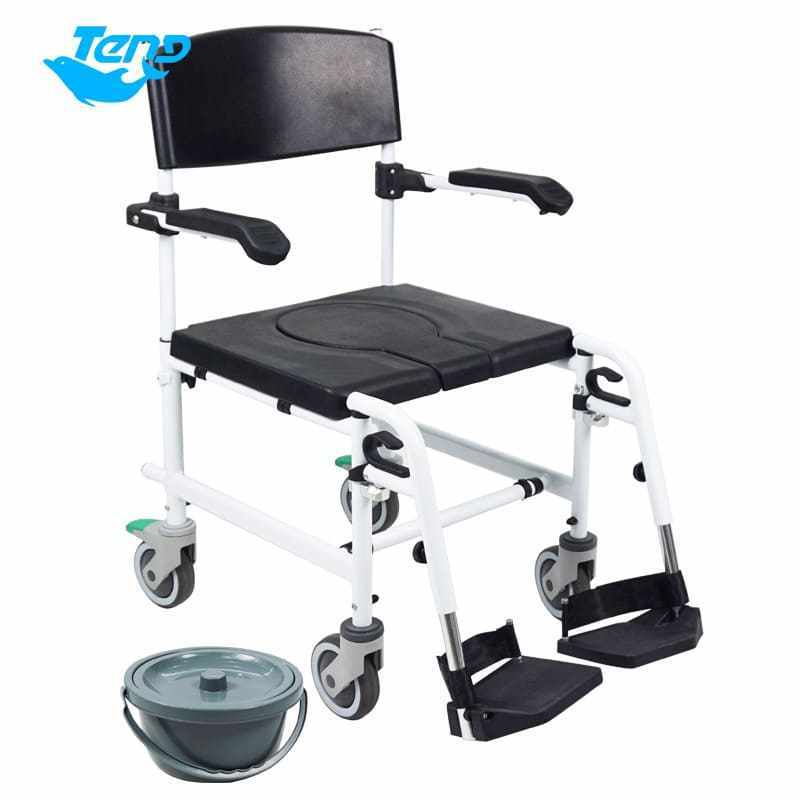 Commode disable foldable wheelchair folding  bathing lightweight steel wheelchairs  wheel chair toilet bedpan shower chairs