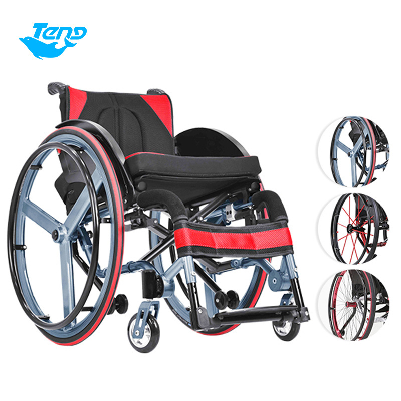 Sport Wheelchair Ultra Lightweight Leisure Portable Foldable Aluminum Manual Wheelchair For Sale