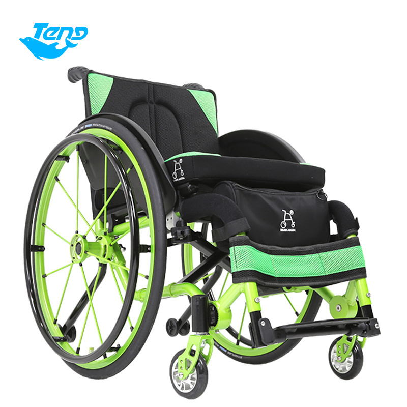 Sport Wheelchair Ultra Lightweight Leisure Portable Foldable Aluminum Manual Wheelchair For Sale