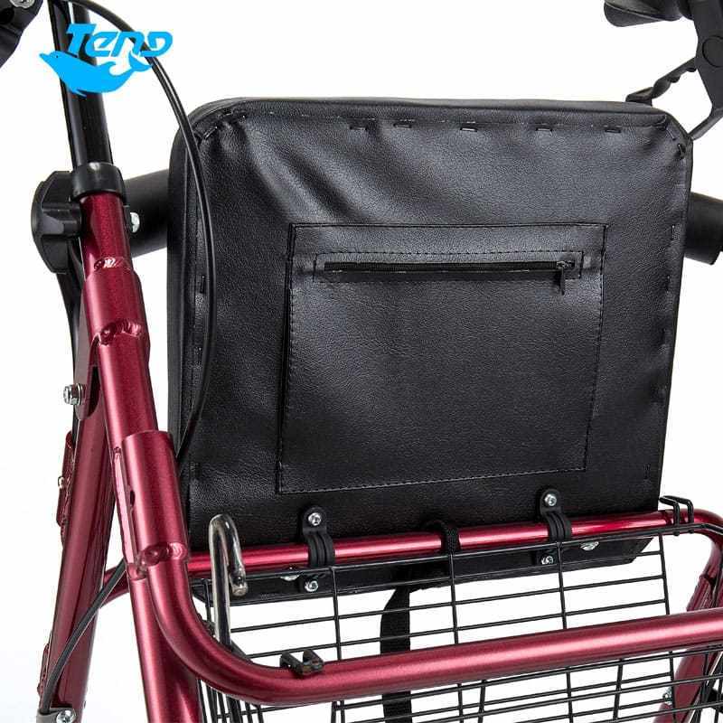 Hot Product Aluminum Healthcare Old People Shopping Cart Lightweight Adult Elderly Folding Rollator Walker With Seat