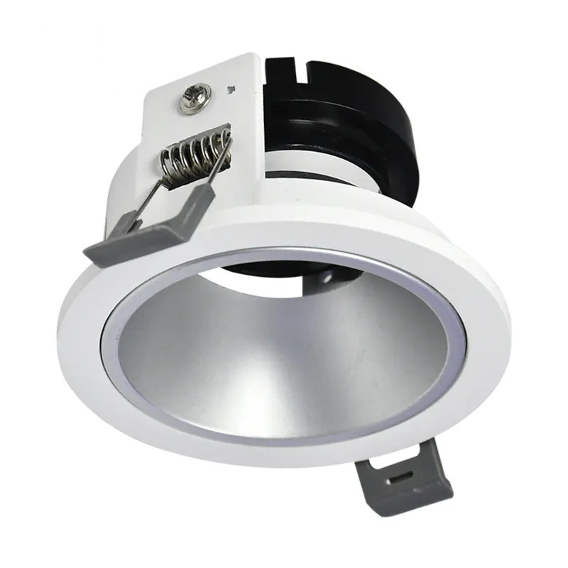 Round Recessed Anti Glare Ceiling Light 220V 7W GU10 Ceiling Led Down Light Black Aluminum 90 Modern Hotel Beam 80 Fixed 50000