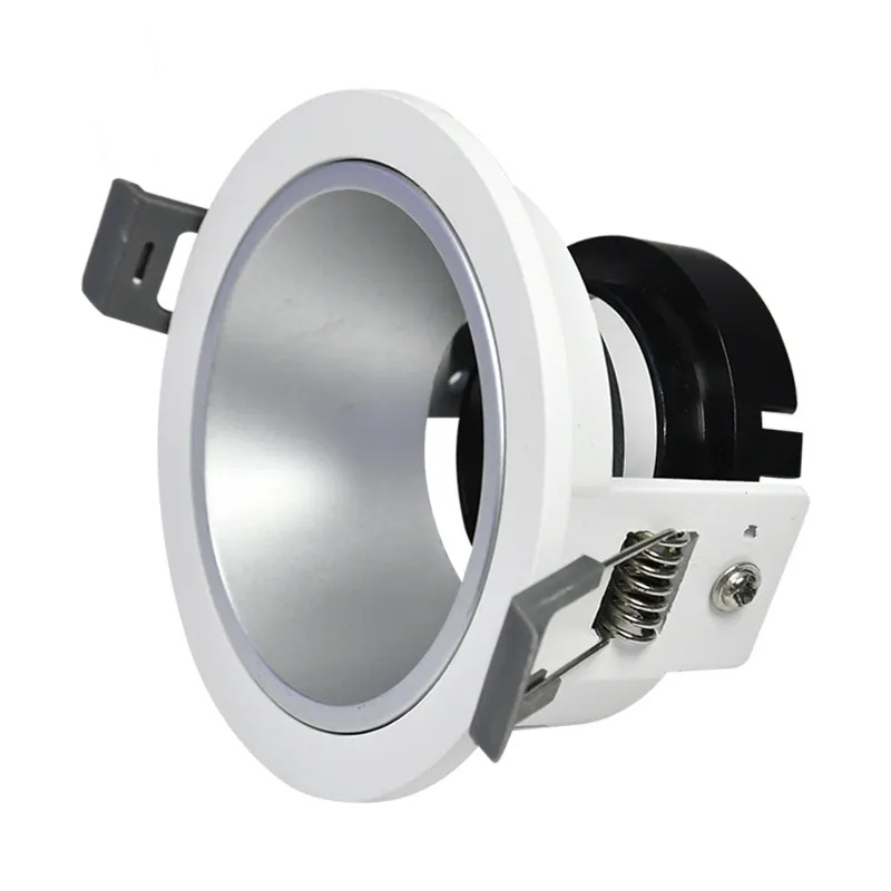 Round Recessed Anti Glare Ceiling Light 220V 7W GU10 Ceiling Led Down Light Black Aluminum 90 Modern Hotel Beam 80 Fixed 50000