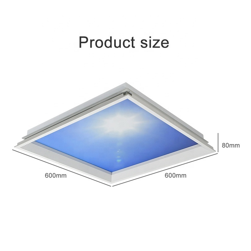 600*600mm Ceiling Skylight Lighting Cloud Led Wifi App Cloud Panel Lights Smart Office Home Artificial Virtual Blue Sky White 80